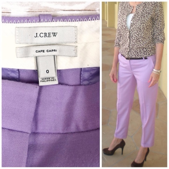 SOLD 💙 j. crew // wool cafe capri lavender pants - Picture 5 of 5